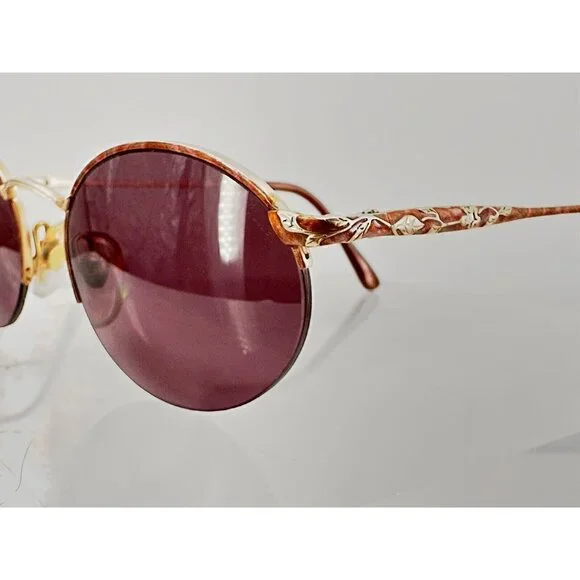 Laura Ashley Vintage Samantha Gold Tone Oval Eyeglasses  50-19-135 (M) - Picture 3 of 14